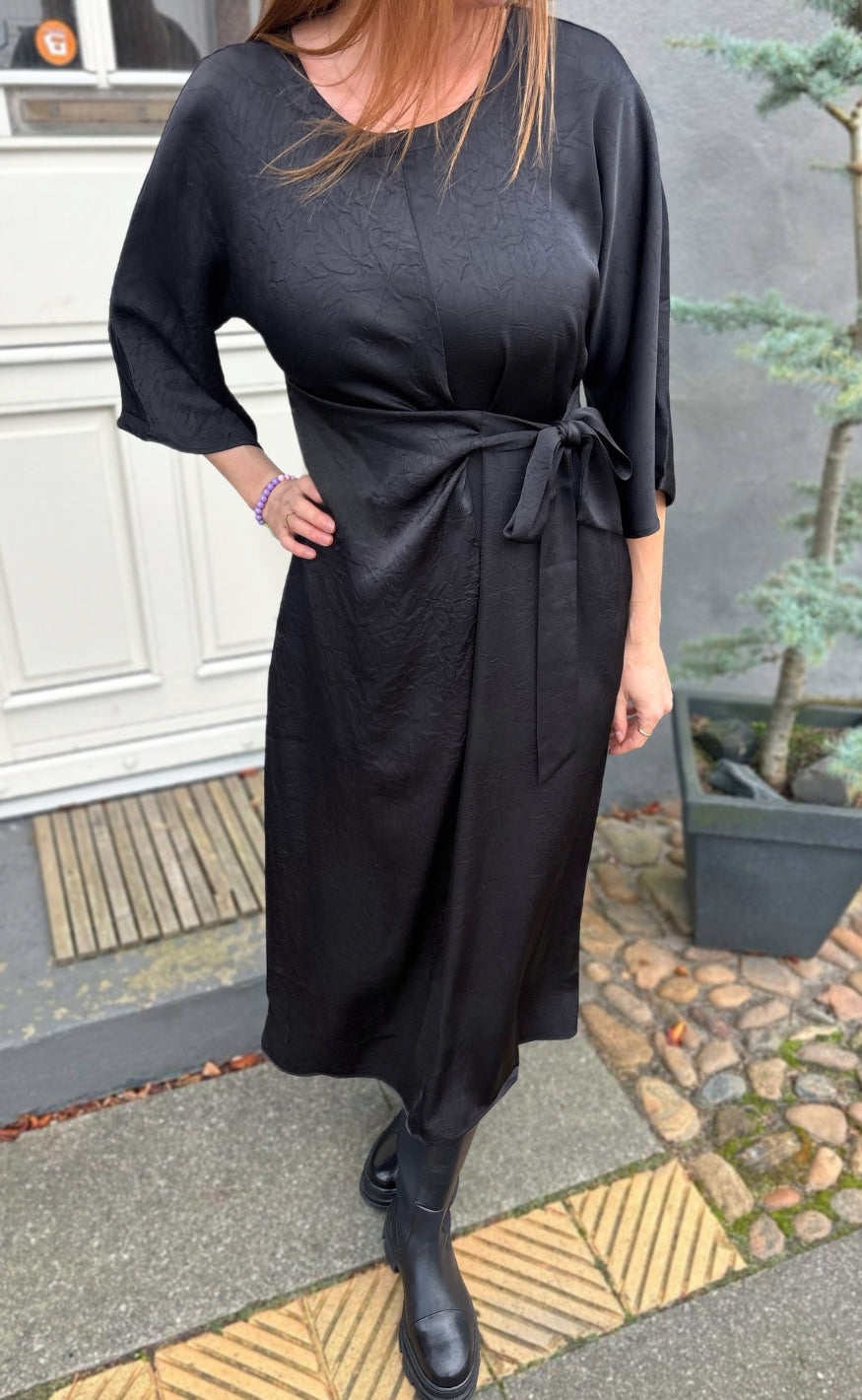 Say INA Copenhagen Kjole - Alina Tie - Black