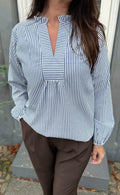 Say INA Copenhagen Bluse - Winnie New - Navy Blue Striped