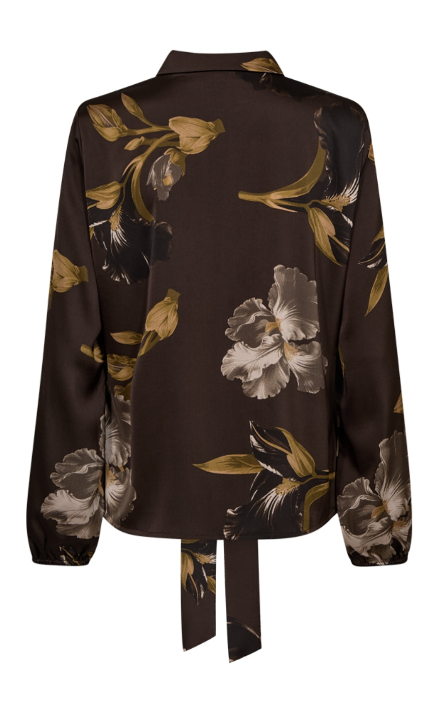 Freequent Bluse - Zila - Mole w. Desert Taupe