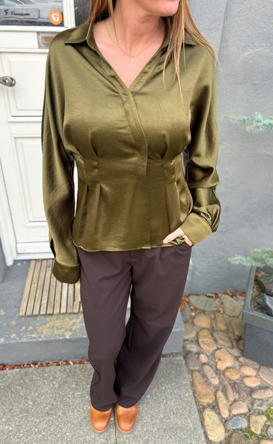 Say INA Copenhagen Bluse - Elowen - Green