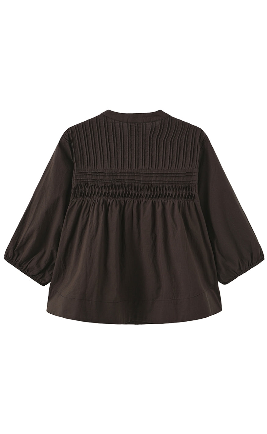 Luxzuz Bluse - Percha - Coffee Bean