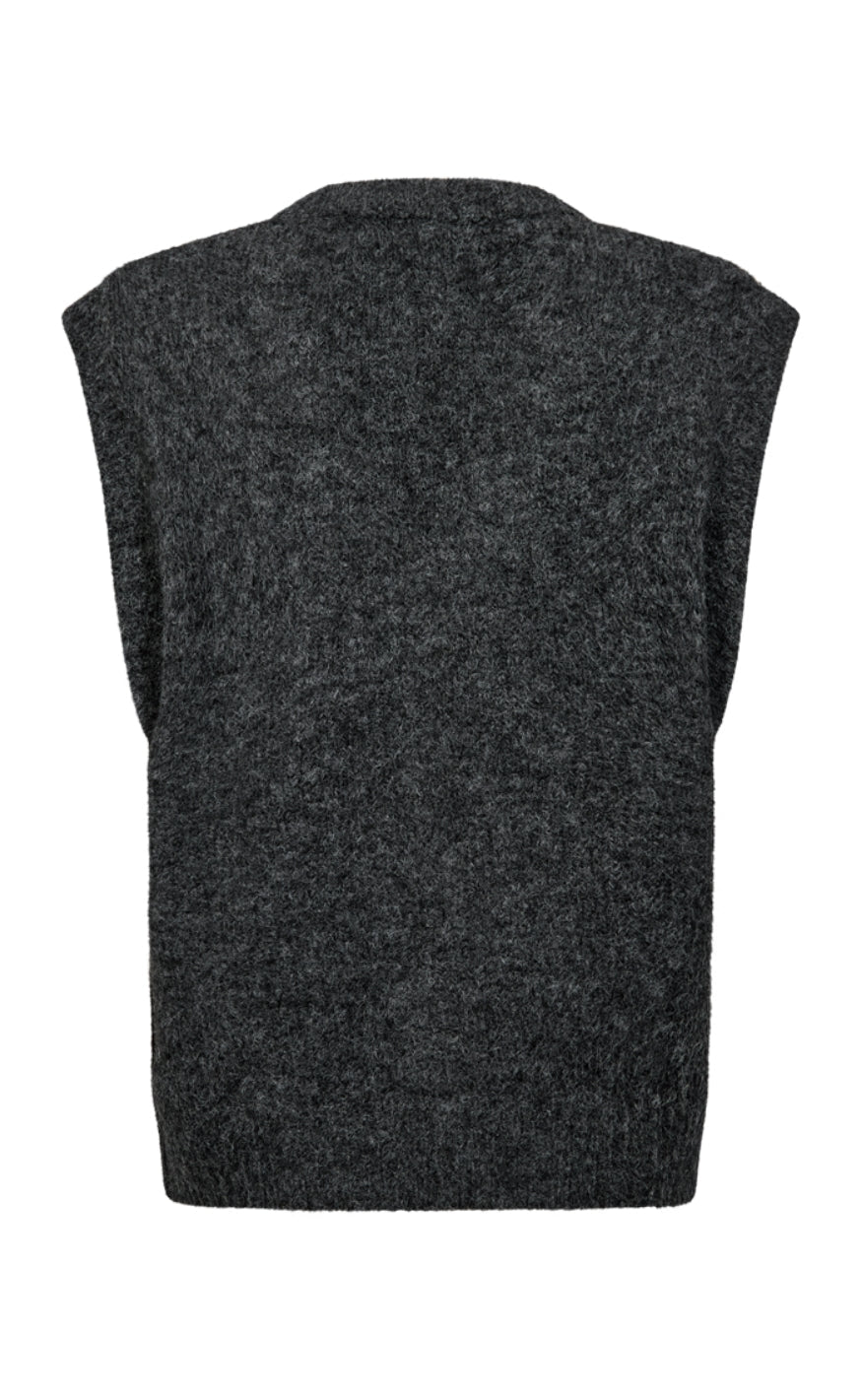 Freequent Vest - Grslulu Argyle - Dark Grey Ml w. Oyster Grey Ml.