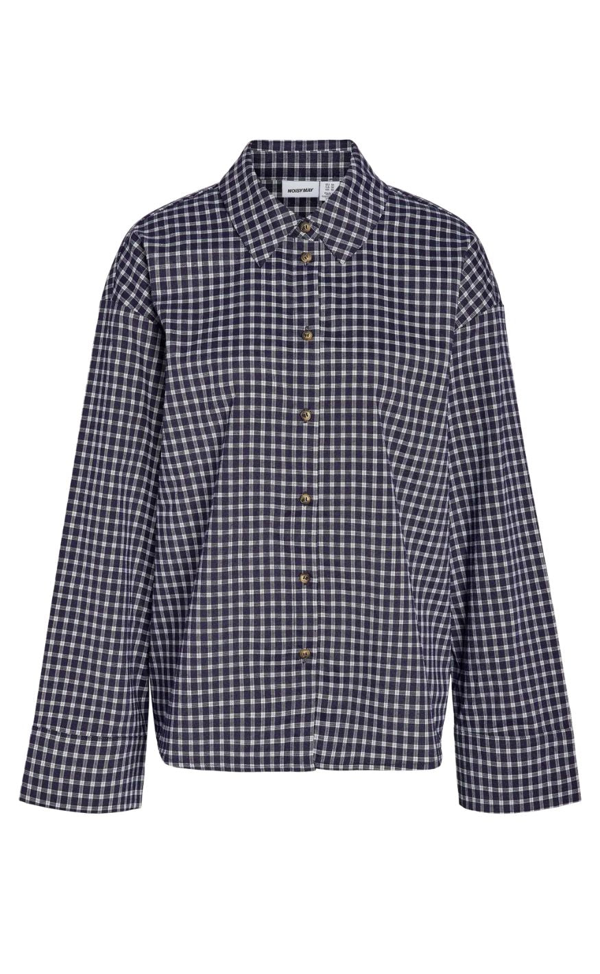 Noisy May Skjorte - Kilah - Navy Blazer/Birch