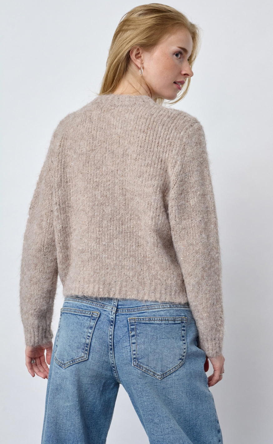 Sisters Point Strik - LESSIE-PU - Beige Glitter