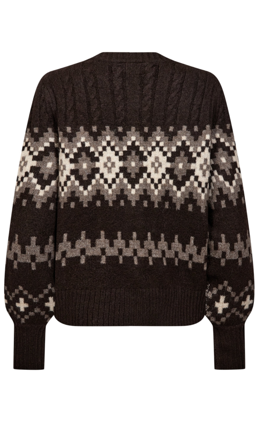 Freequent Cardigan - Merla - Mole w. Morel