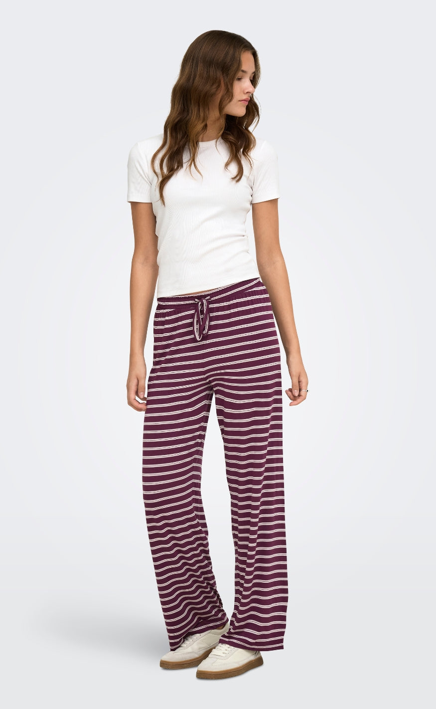 ONLY Bukser - Linina Long - Fig Pale Lilac