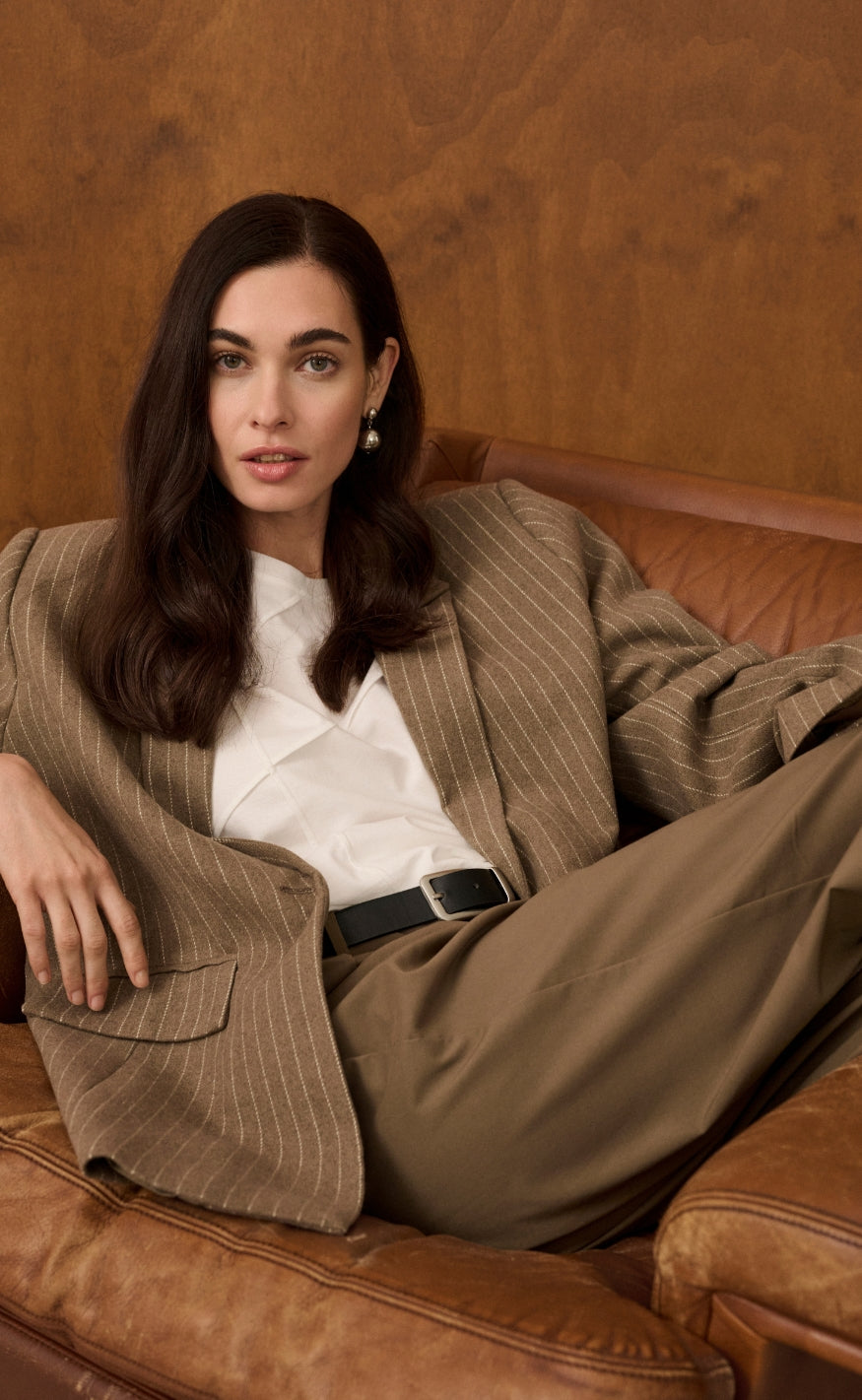 Culture Blazer - Keke - Taupe Stripe