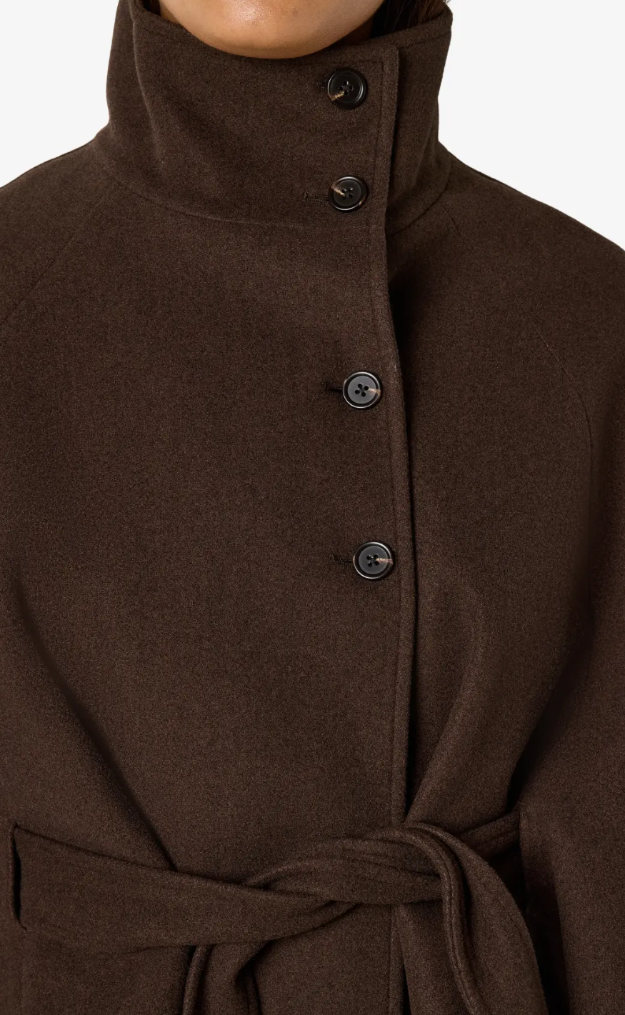 Noisy May Jakke - Lucy Cape - Chocolate Brown Melange
