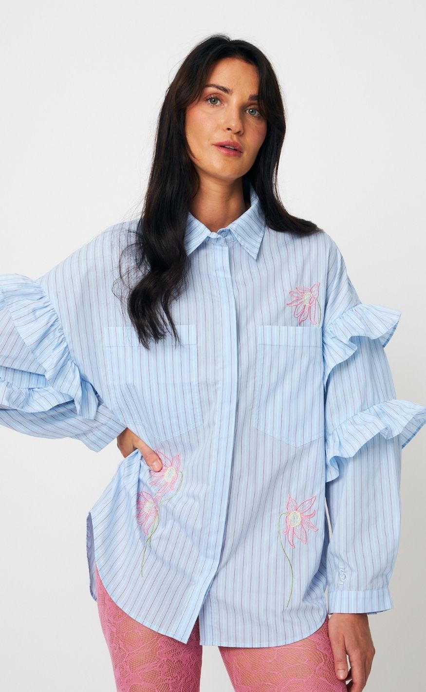 Cras Skjorte - Florette - Light Blue Stripe