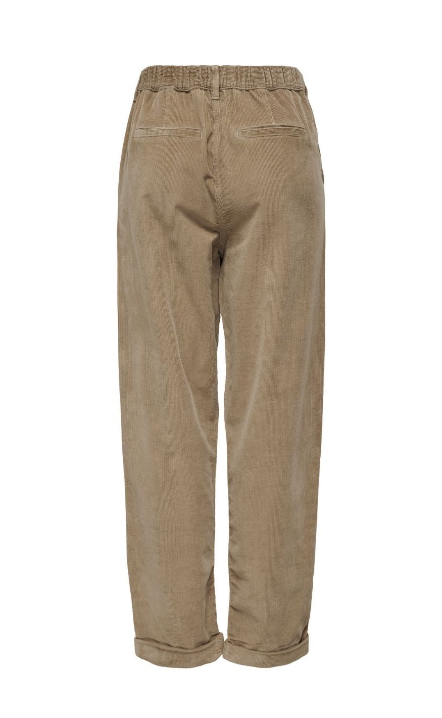 ONLY Bukser - Flora Ela Cord Carrot - Weathered Teak