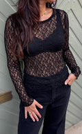 Say INA Copenhagen Bluse - Lily Lace - Black