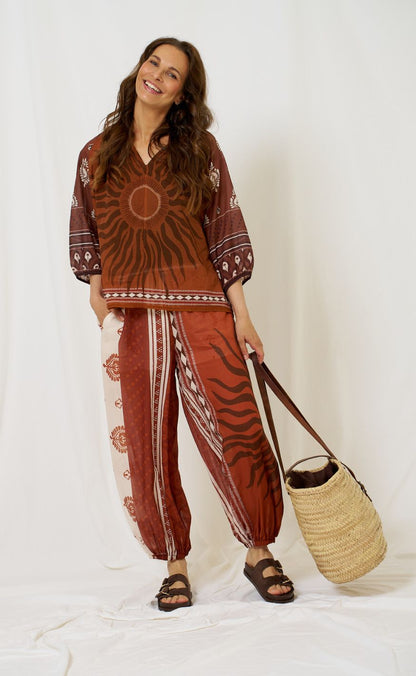 Marta Du Chateau Bluse - Valoria - Brown
