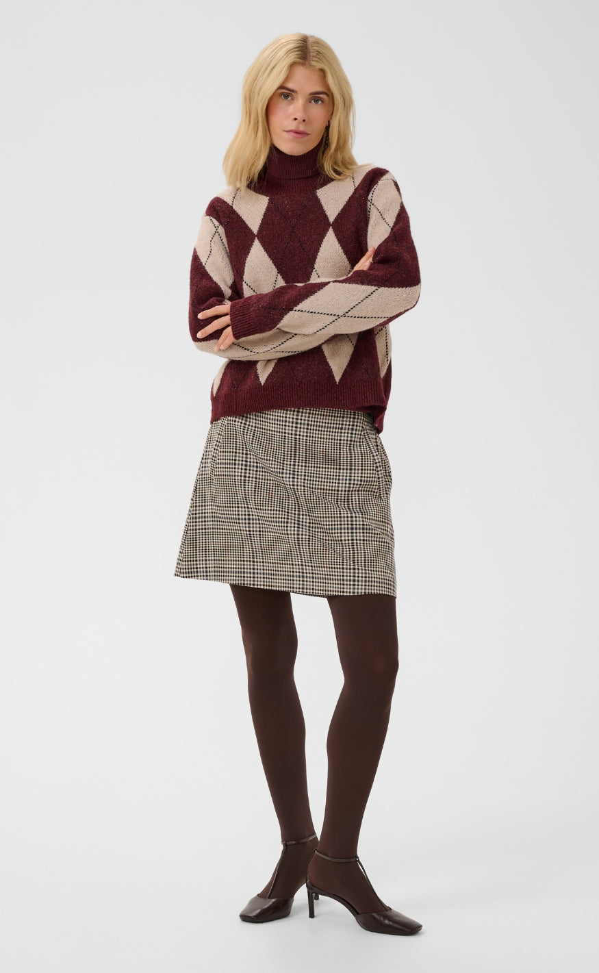 Culture Strik - Argyle - Burgundy Argyle