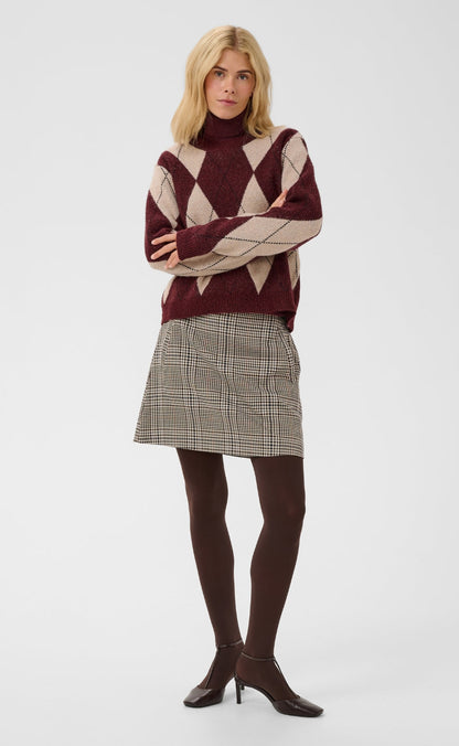 Culture Strik - Argyle - Burgundy Argyle