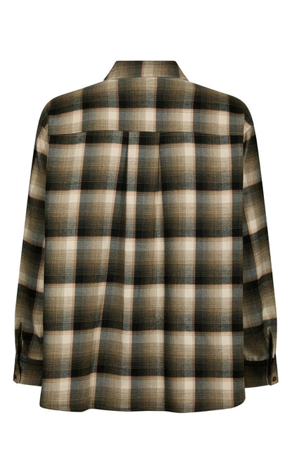Neo Noir Skjorte - Dalma Flannel Check - Army