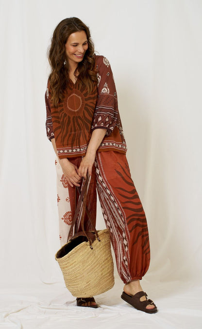 Marta Du Chateau Bluse - Valoria - Brown