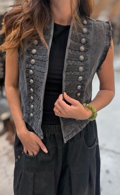 Tim & Simonsen Vest - Michaela - Black Stone Wash