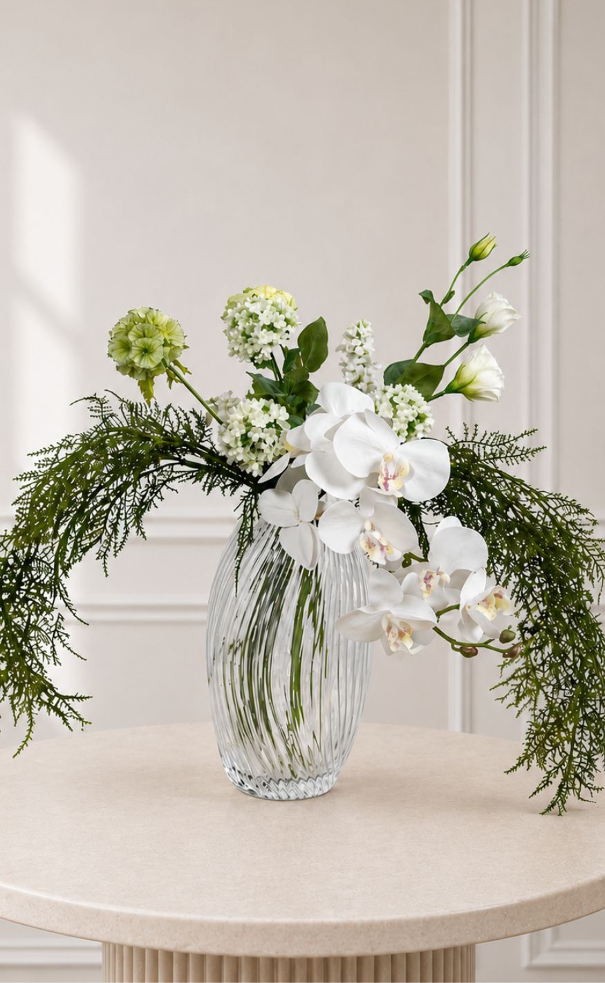 Sabloom Buket - Orchid Whisper - White/Green