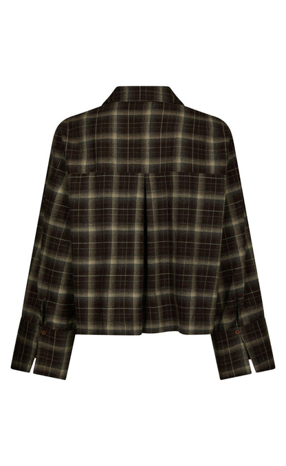 Neo Noir Skjorte - Jaylin Flannel Check - Dark Brown