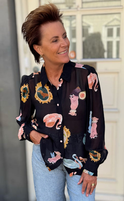Nümph Bluse - Ophelia LS - Caviar