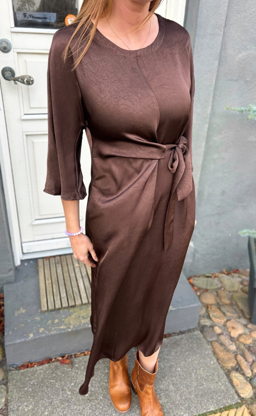 Say INA Copenhagen Kjole - Alina Tie - Dark Brown
