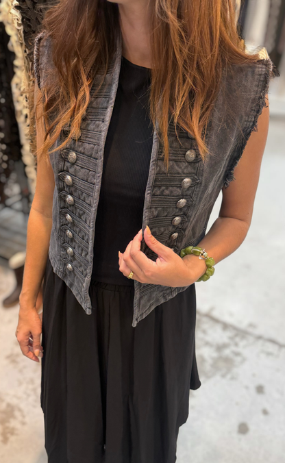 Tim & Simonsen Vest - Michaela - Black Stone Wash