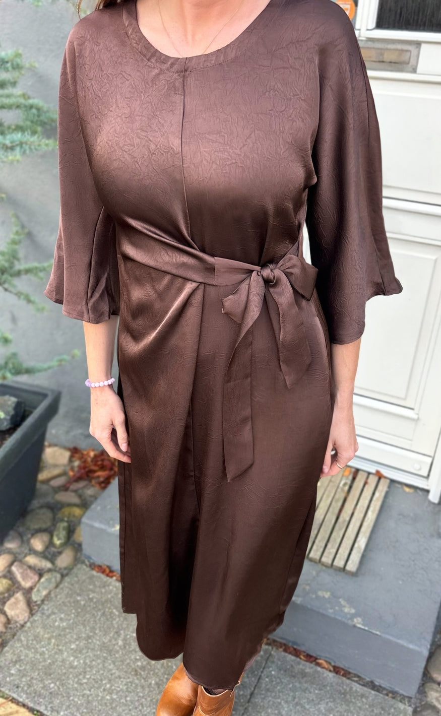 Say INA Copenhagen Kjole - Alina Tie - Dark Brown