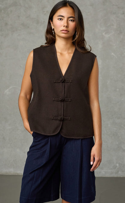 Love & Divine Vest - Love1665 - D. Chocolate