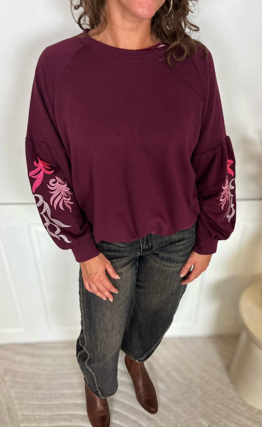 Marta Du Chateau Sweatshirt - Luretta - Wine