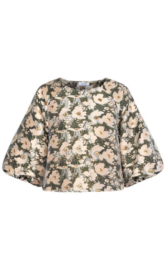 Love & Divine Top - Love1639 - Green Flower