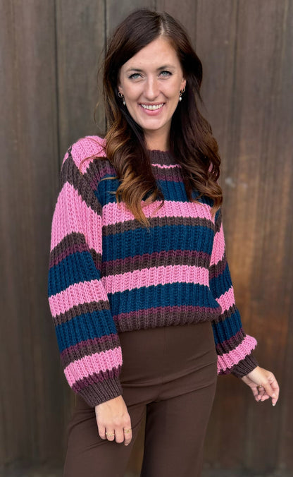 Sisters Point Bluse - KRISSY-LS.PU - Rose Combo