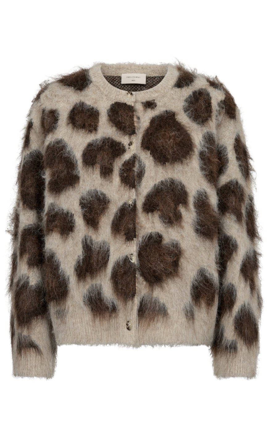 Freequent Cardigan - Lippi - Oyster Grey Mel w. Mole Mel.