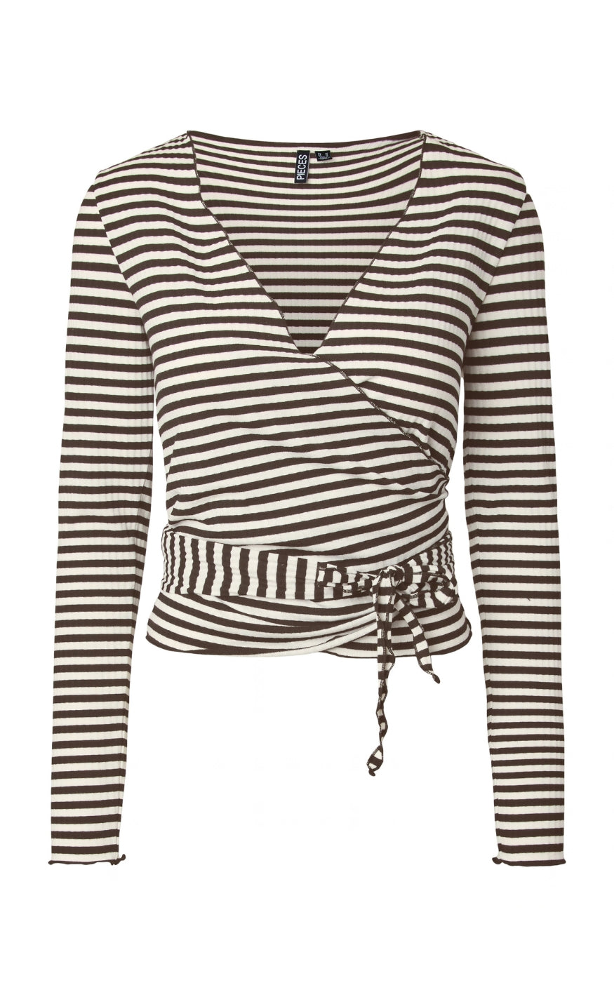 Pieces Bluse - Layla - Hot Fudge Coconut Milk