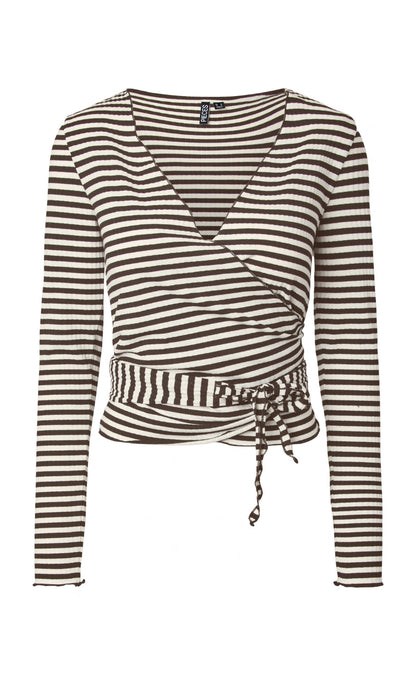 Pieces Bluse - Layla - Hot Fudge Coconut Milk