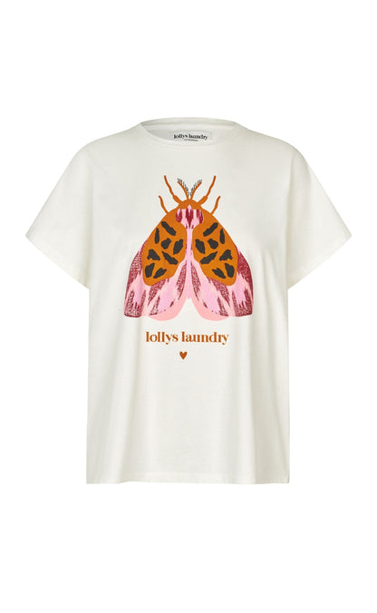 Lollys Laundry T-shirt - Roma Butterfly - White