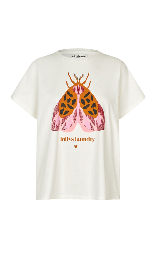 Lollys Laundry T-shirt - Roma Butterfly - White
