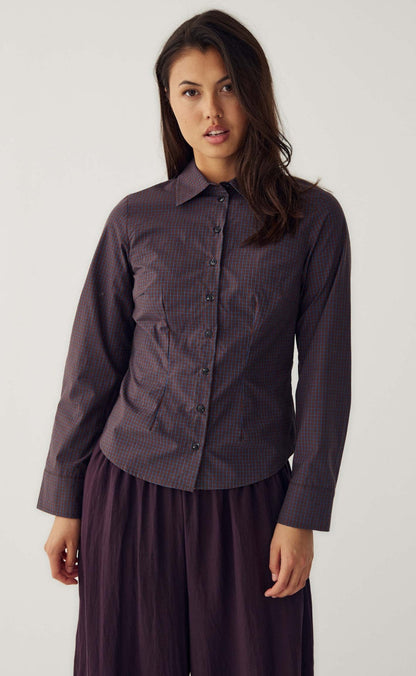 Noella Skjorte - Loyce - Deshay Burgundy Check