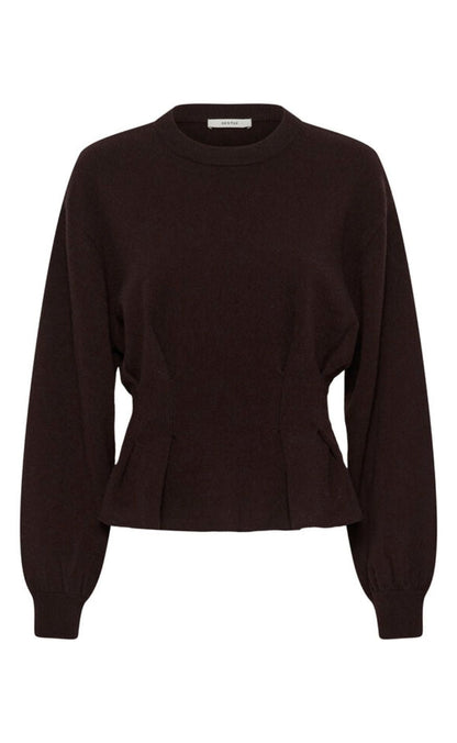 Gestuz Pullover - Manzi Waist - Ganache