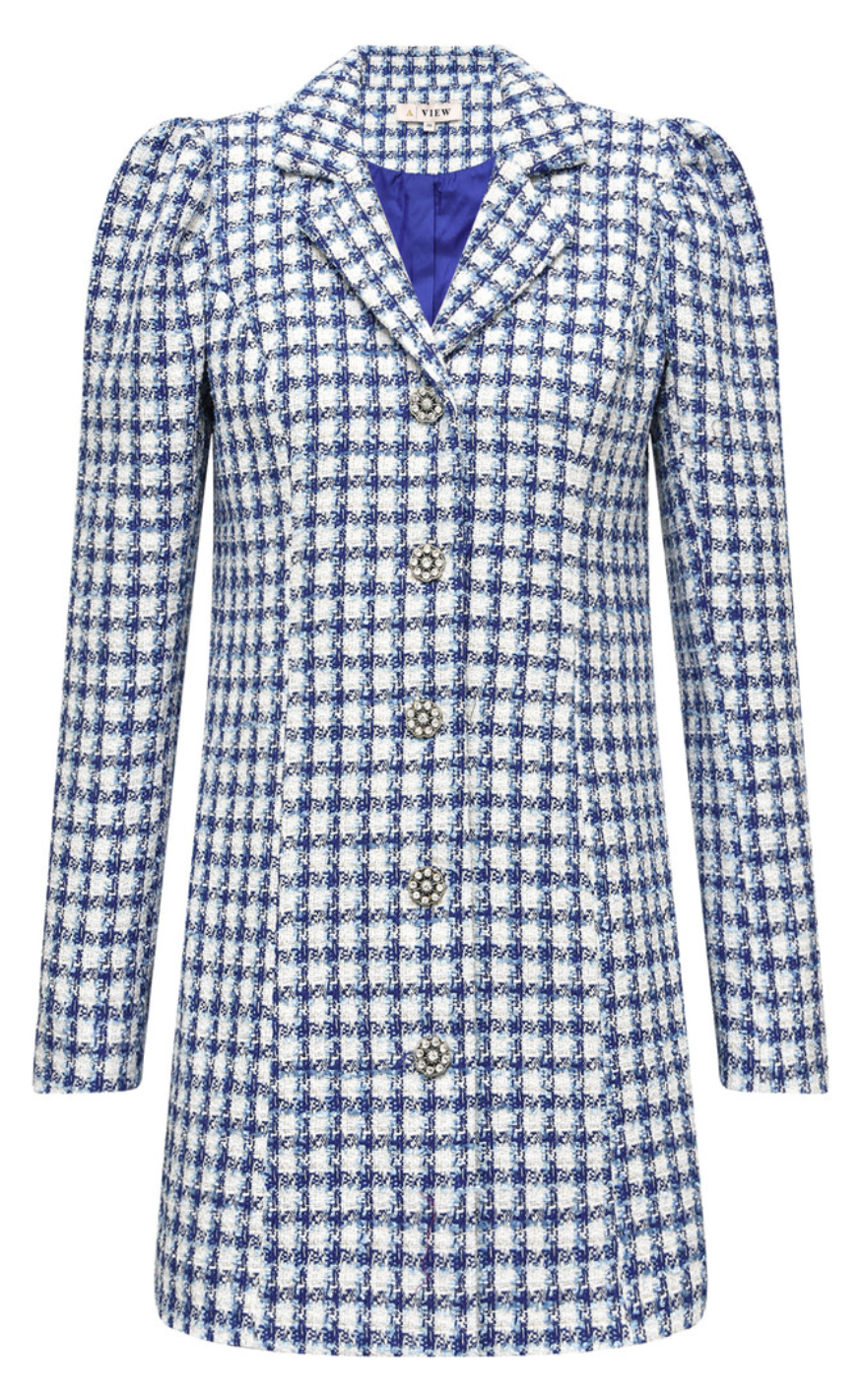 A-View Blzaer - Carly - White W. Blue