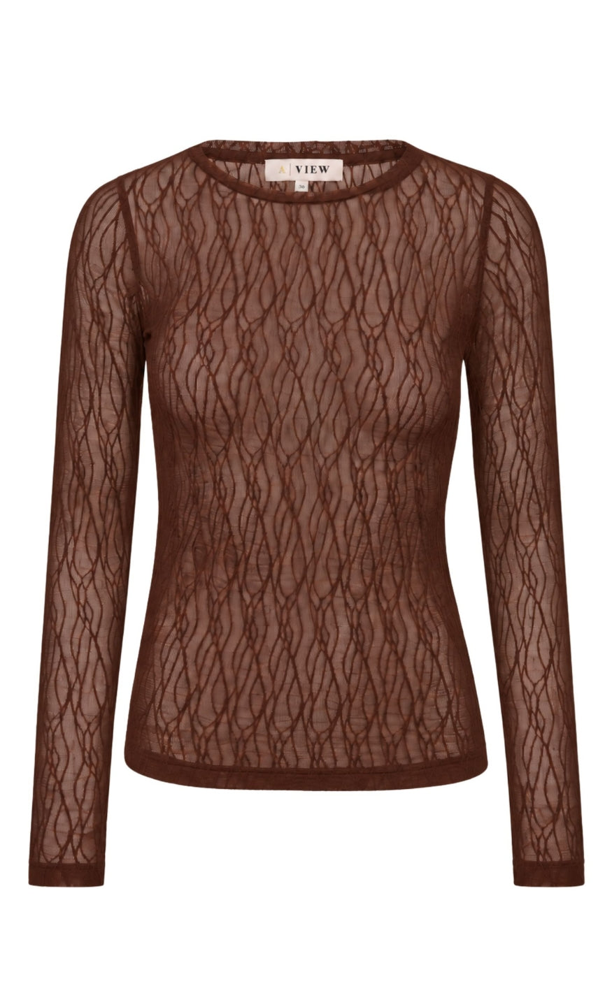 A-View Bluse - Evalla - Dark Brown