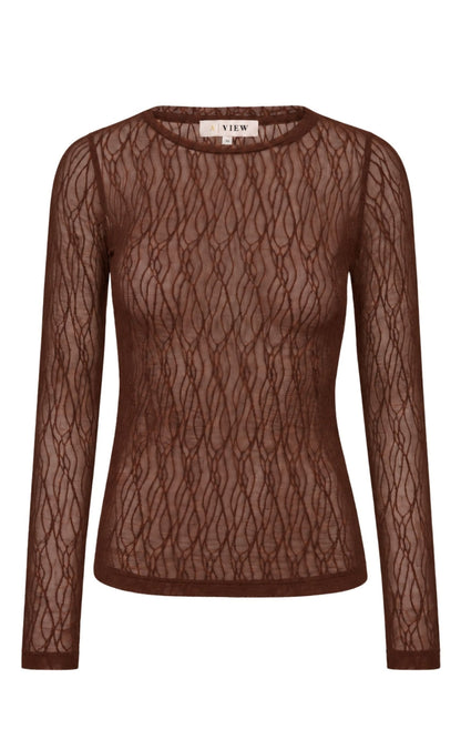 A-View Bluse - Evalla - Dark Brown