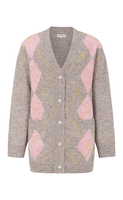 Lollys Laundry Cardigan - Oaks - Taupe