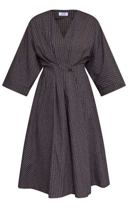 Love & Divine Kjole - Love1602-1 - Brown Check