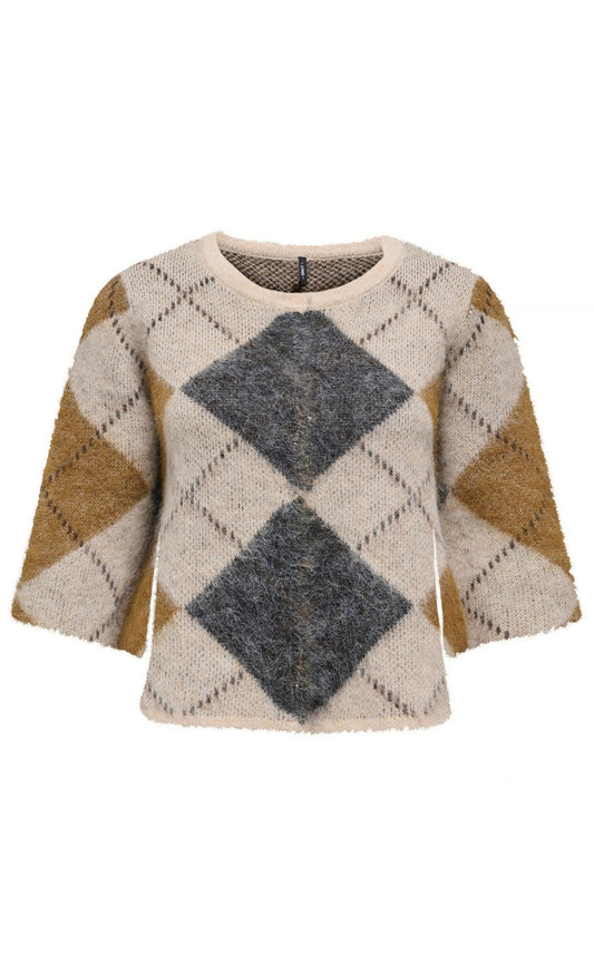 ONLY Strik - Noeme SS - Oatmeal Argyle/DGM/Breen/Bracken/Mel