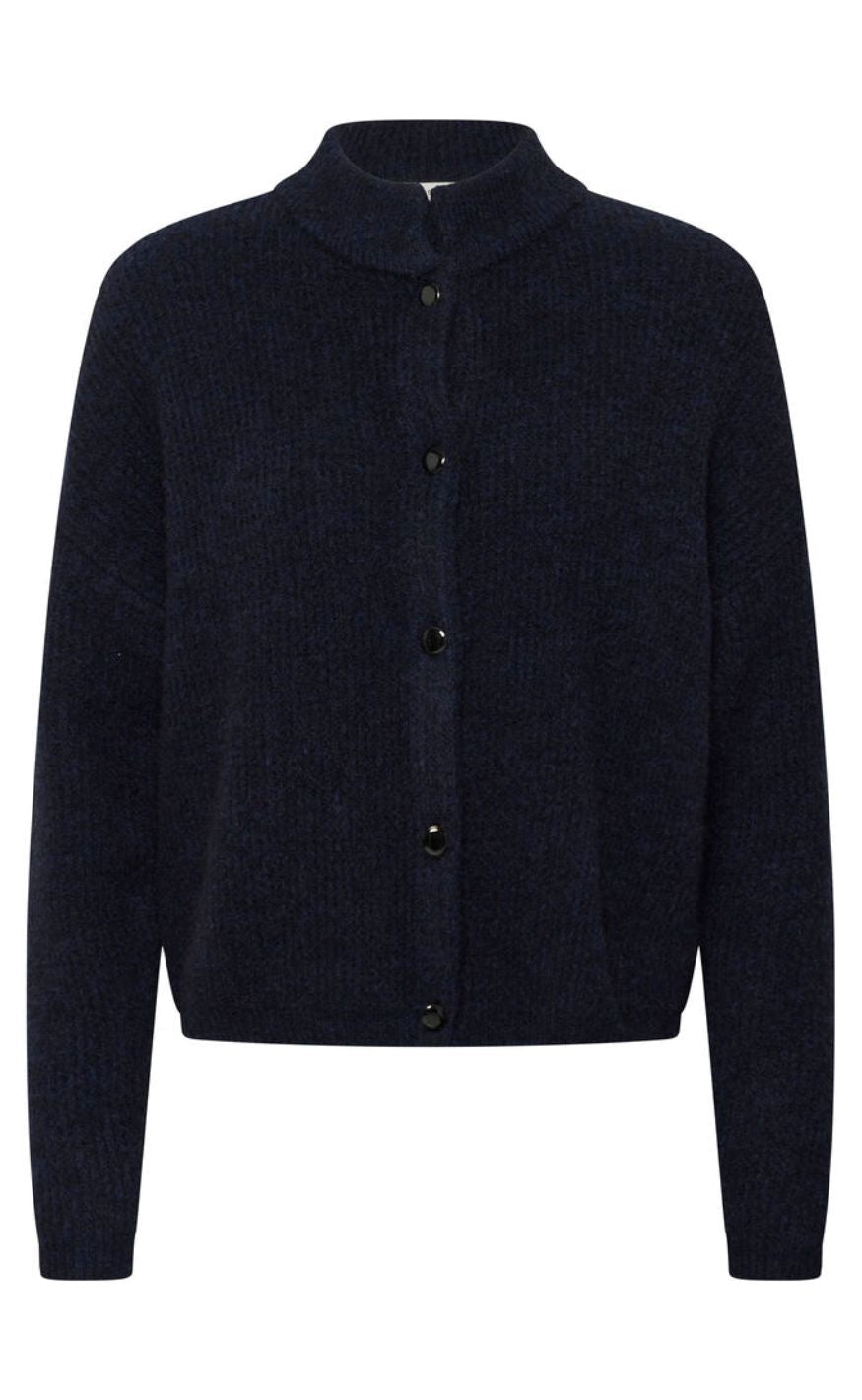 Gestuz Cardigan - Alpha Short - Navy Melange