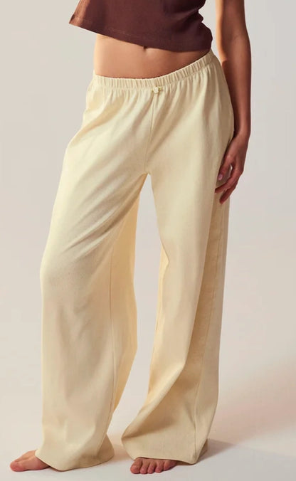 Maanesten Bukser - Ally Pointelle - Butter Yellow