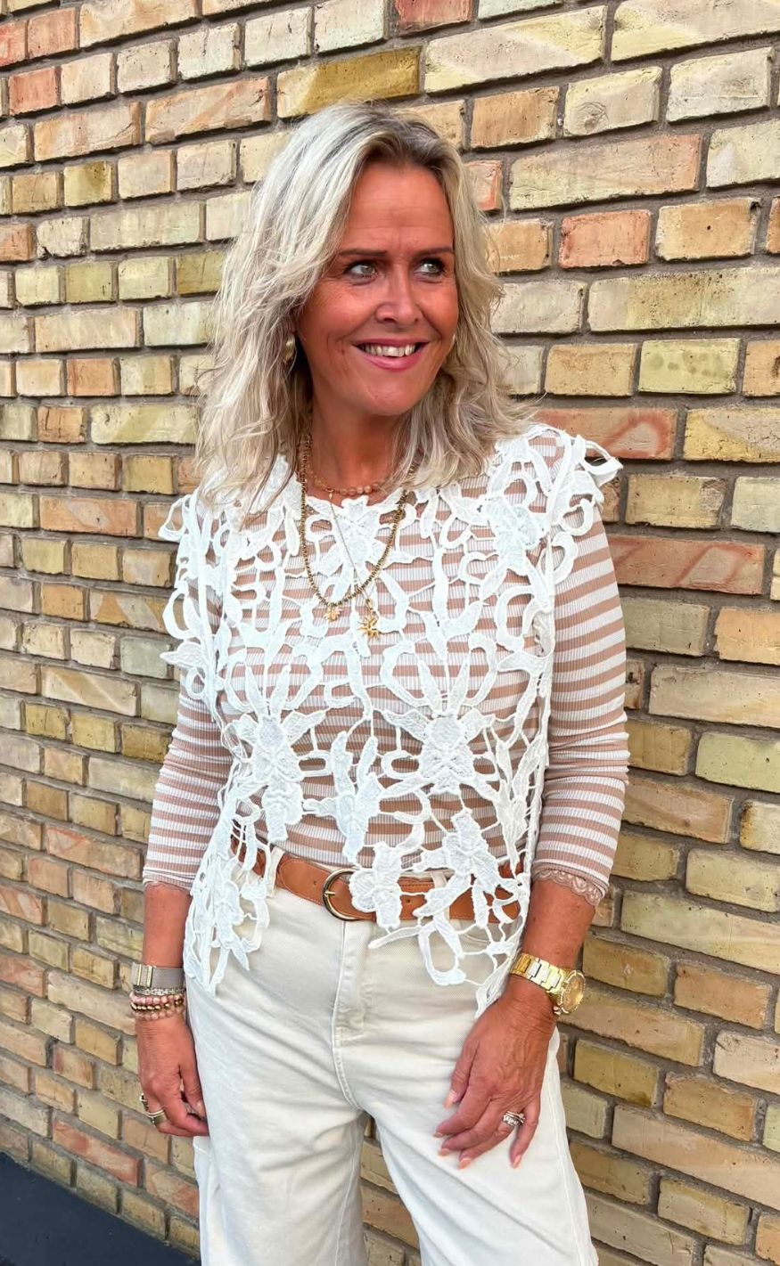 Tim & Simonsen Top - Gudrun Lace - Ivory