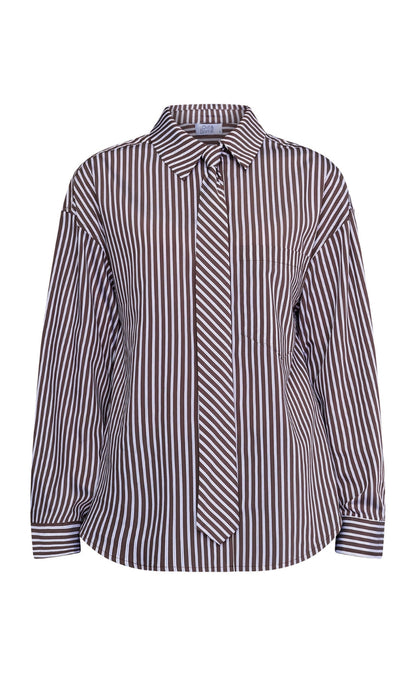Love & Divine Skjorte - Love1663 - Brown Stripe