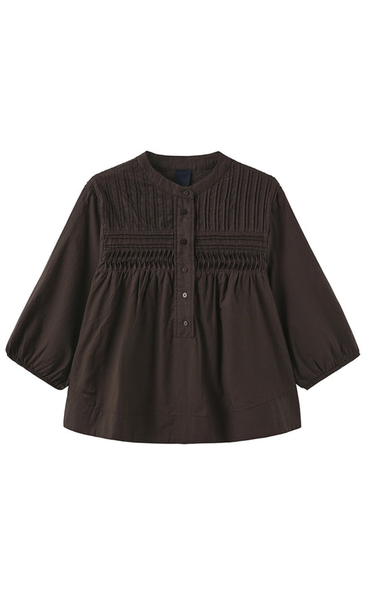 Luxzuz Bluse - Percha - Coffee Bean