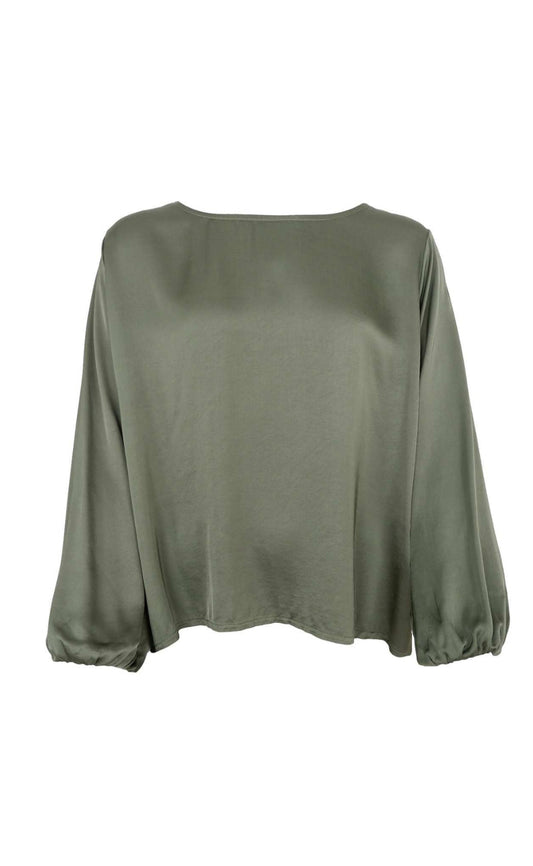 Black Colour Bluse - Mabel LS - Army